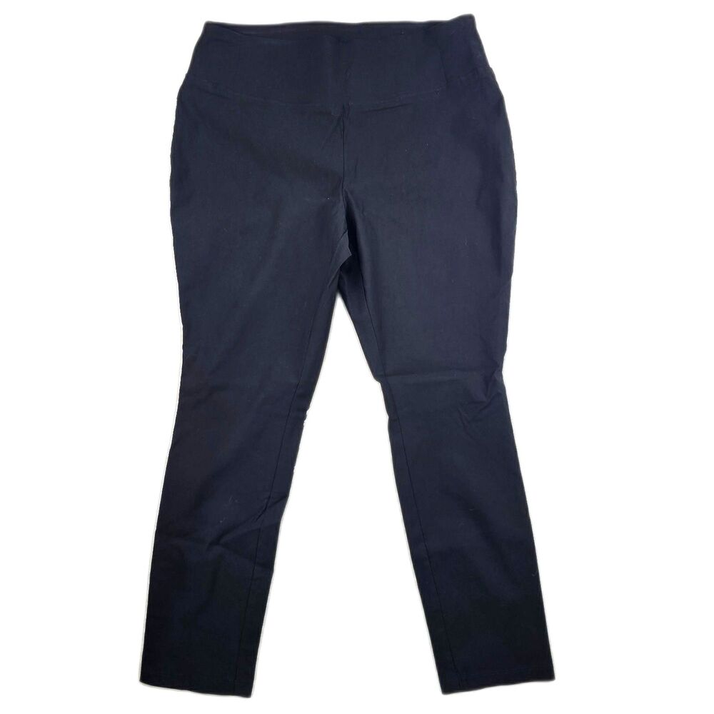 Worthington Black Stretch Ankle Pants Women’s 14 Office Career Pull On - Picture 3 of 11